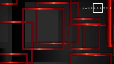 Vektör Modern Soyut Kareler Arka Planlar . siyah ve kırmızı metal renk degradesi ile. eps 10 şablonu