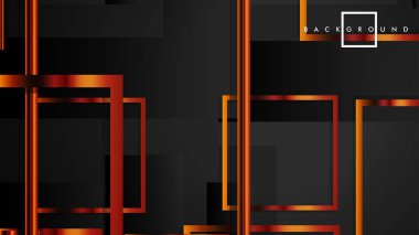 Vektör Modern Soyut Kareler Arka Planlar . siyah ve metal renk degradesi ile. eps 10 şablonu