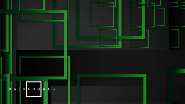 Vektör Modern Soyut Kareler Arka Planlar . siyah yeşil degrade ile. eps 10 şablonu