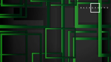 Vektör Modern Soyut Kareler Arka Planlar . siyah yeşil degrade ile. eps 10 şablonu