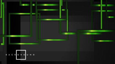 Vektör Modern Soyut Kareler Arka Planlar . siyah ve yeşil metal renk degradesi ile. eps 10 şablonu