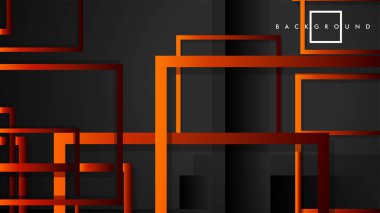 Vektör Modern Soyut Kareler Arka Planlar . siyah kırmızı turuncu degrade ile. eps 10 şablonu