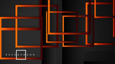 Vektör Modern Soyut Kareler Arka Planlar . siyah kırmızı turuncu degrade ile. eps 10 şablonu