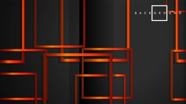 Vektör Modern Soyut Kareler Arka Planlar . siyah turuncu degrade ile. eps 10 şablonu