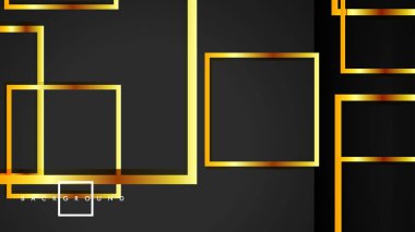 Vektör Modern Soyut Kareler Arka Planlar . siyah ve altın renk degradesi ile. eps 10 şablonu