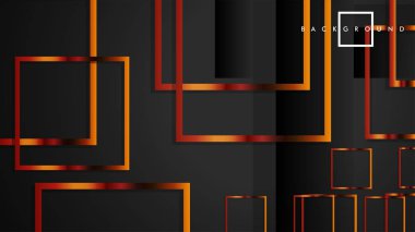 Vektör Modern Soyut Kareler Arka Planlar . siyah ve metal renk degradesi ile. eps 10 şablonu