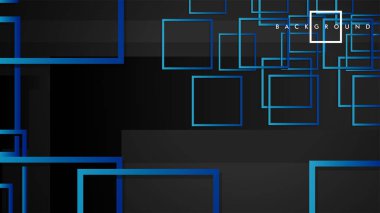 Vektör Modern Soyut Kareler Arka Planlar . siyah yeşil degrade ile. eps 10 şablonu