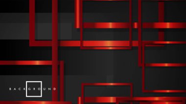 Vektör Modern Soyut Kareler Arka Planlar . siyah ve kırmızı metal renk degradesi ile. eps 10 şablonu