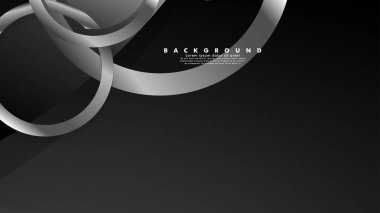 Lüks parlak gri daireler ile soyut metal vektör arka plan