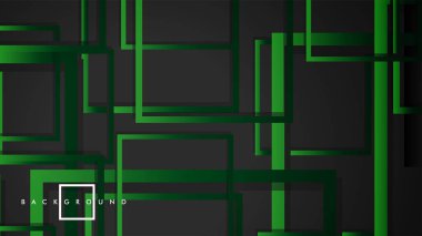 Vektör Modern Soyut Kareler Arka Planlar . siyah yeşil degrade ile. eps 10 şablonu