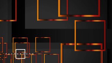 Vektör Modern Soyut Kareler Arka Planlar . siyah ve metal renk degradesi ile. eps 10 şablonu