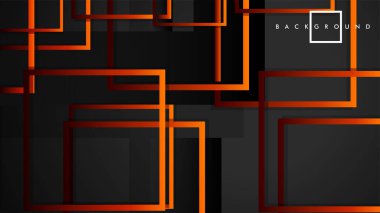 Vektör Modern Soyut Kareler Arka Planlar . siyah kırmızı turuncu degrade ile. eps 10 şablonu