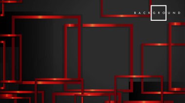 Vektör Modern Soyut Kareler Arka Planlar . siyah ve kırmızı metal renk degradesi ile. eps 10 şablonu