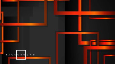 Vektör Modern Soyut Kareler Arka Planlar . siyah turuncu degrade ile. eps 10 şablonu