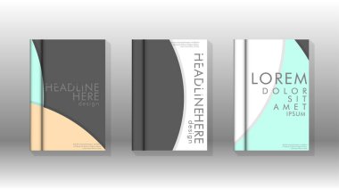 Kurumsal iş yıllık rapor kitap kapağı broşür el ilanı posteri için soyut düşük daire şekil arka plan. Eps10 vektör şablonu