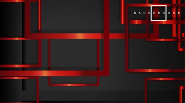 Vektör Modern Soyut Kareler Arka Planlar . siyah ve kırmızı metal renk degradesi ile. eps 10 şablonu