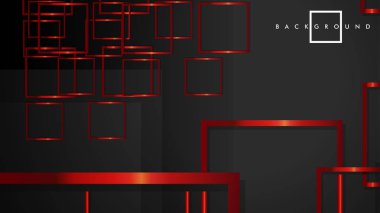 Vektör Modern Soyut Kareler Arka Planlar . siyah ve kırmızı metal renk degradesi ile. eps 10 şablonu