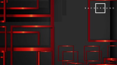 Vektör Modern Soyut Kareler Arka Planlar . siyah ve kırmızı metal renk degradesi ile. eps 10 şablonu