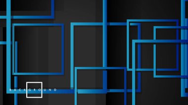 Vektör Modern Soyut Kareler Arka Planlar . siyah yeşil degrade ile. eps 10 şablonu