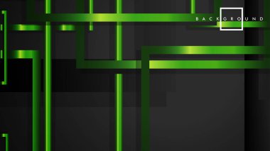 Vektör Modern Soyut Kareler Arka Planlar . siyah ve yeşil metal renk degradesi ile. eps 10 şablonu