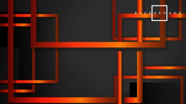 Vektör Modern Soyut Kareler Arka Planlar . siyah turuncu degrade ile. eps 10 şablonu