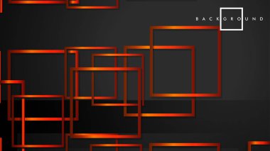 Vektör Modern Soyut Kareler Arka Planlar . siyah turuncu degrade ile. eps 10 şablonu