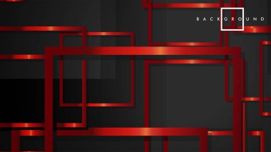 Vektör Modern Soyut Kareler Arka Planlar . siyah ve kırmızı metal renk degradesi ile. eps 10 şablonu