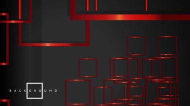 Vektör Modern Soyut Kareler Arka Planlar . siyah ve kırmızı metal renk degradesi ile. eps 10 şablonu