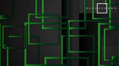 Vektör Modern Soyut Kareler Arka Planlar . siyah yeşil degrade ile. eps 10 şablonu