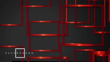Vektör Modern Soyut Kareler Arka Planlar . siyah ve kırmızı metal renk degradesi ile. eps 10 şablonu