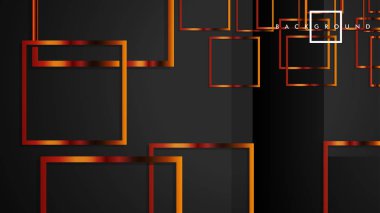 Vektör Modern Soyut Kareler Arka Planlar . siyah ve metal renk degradesi ile. eps 10 şablonu