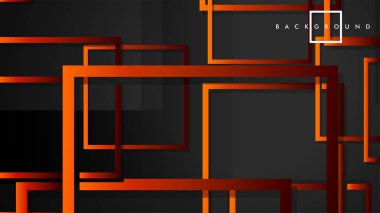 Vektör Modern Soyut Kareler Arka Planlar . siyah kırmızı turuncu degrade ile. eps 10 şablonu
