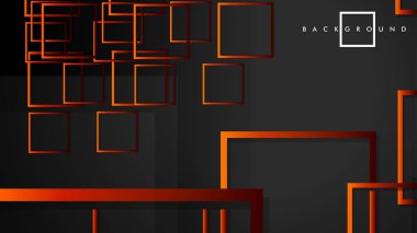 Vektör Modern Soyut Kareler Arka Planlar . siyah kırmızı turuncu degrade ile. eps 10 şablonu