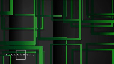 Vektör Modern Soyut Kareler Arka Planlar . siyah yeşil degrade ile. eps 10 şablonu