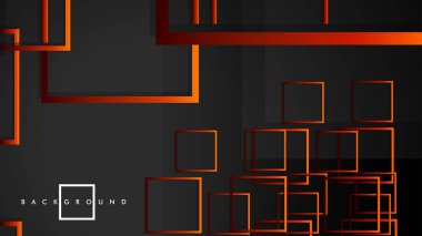 Vektör Modern Soyut Kareler Arka Planlar . siyah kırmızı turuncu degrade ile. eps 10 şablonu