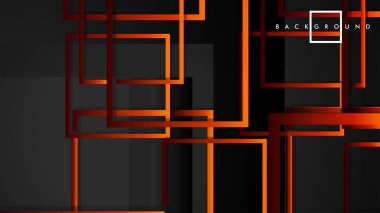 Vektör Modern Soyut Kareler Arka Planlar . siyah kırmızı turuncu degrade ile. eps 10 şablonu
