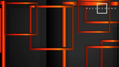 Vektör Modern Soyut Kareler Arka Planlar . siyah turuncu degrade ile. eps 10 şablonu