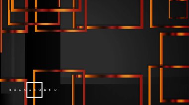 Vektör Modern Soyut Kareler Arka Planlar . siyah ve metal renk degradesi ile. eps 10 şablonu