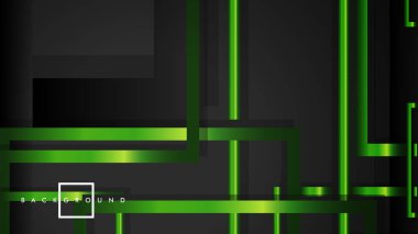 Vektör Modern Soyut Kareler Arka Planlar . siyah ve yeşil metal renk degradesi ile. eps 10 şablonu