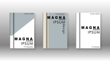 Kitap kapağı kavramı renk ve şekillerin bir kombinasyonu ile soyut geometrik arka plan. vektör tasarımı