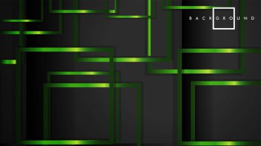 Vektör Modern Soyut Kareler Arka Planlar . siyah ve yeşil metal renk degradesi ile. eps 10 şablonu