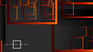 Vektör Modern Soyut Kareler Arka Planlar . siyah kırmızı turuncu degrade ile. eps 10 şablonu