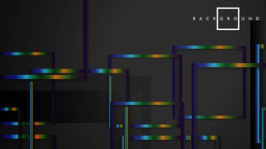 Modern Soyut Vektör Kutusu Arka Plan. renkli degrade şeritler ile. eps 10 şablonu