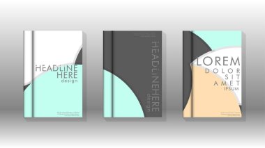 Kurumsal iş yıllık rapor kitap kapağı broşür el ilanı posteri için soyut düşük daire şekil arka plan. Eps10 vektör şablonu