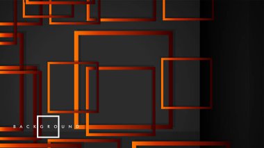 Vektör Modern Soyut Kareler Arka Planlar . siyah kırmızı turuncu degrade ile. eps 10 şablonu