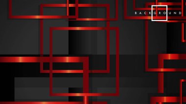 Vektör Modern Soyut Kareler Arka Planlar . siyah ve kırmızı metal renk degradesi ile. eps 10 şablonu