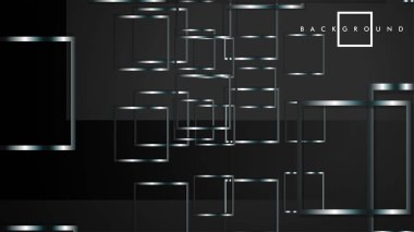 Lüks parlak gri kare ile soyut metal vektör arka plan