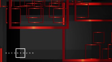 Vektör Modern Soyut Kareler Arka Planlar . siyah ve kırmızı metal renk degradesi ile. eps 10 şablonu