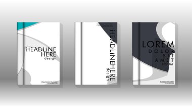 Arka kapak sıvı elemanları ile. Tasarım kavramı kitap. Fütüristik iş düzeni. Dijital poster şablonu. Tasarlamak vektör - eps10