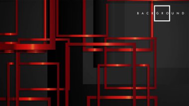 Vektör Modern Soyut Kareler Arka Planlar . siyah ve kırmızı metal renk degradesi ile. eps 10 şablonu